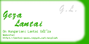 geza lantai business card